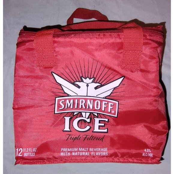 SMIRNOFF ICE TRIPLE FILTERED BAG HOLDS 12 BOTTLES CANS LUNCH BOX COOLER CARRY - Picture 1 of 11